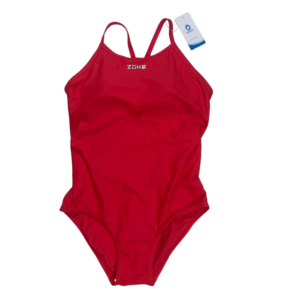 Zuke Womens Red One‎ Piece Swimsuit Athletic Training Swimwear Size XXXL New